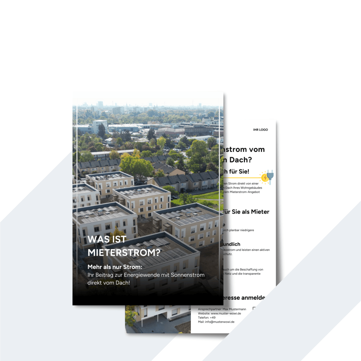 Erhalten Sie mit unserem Beispiel-Flyer wertvolle Inspiration zum Thema Mieteransprache!