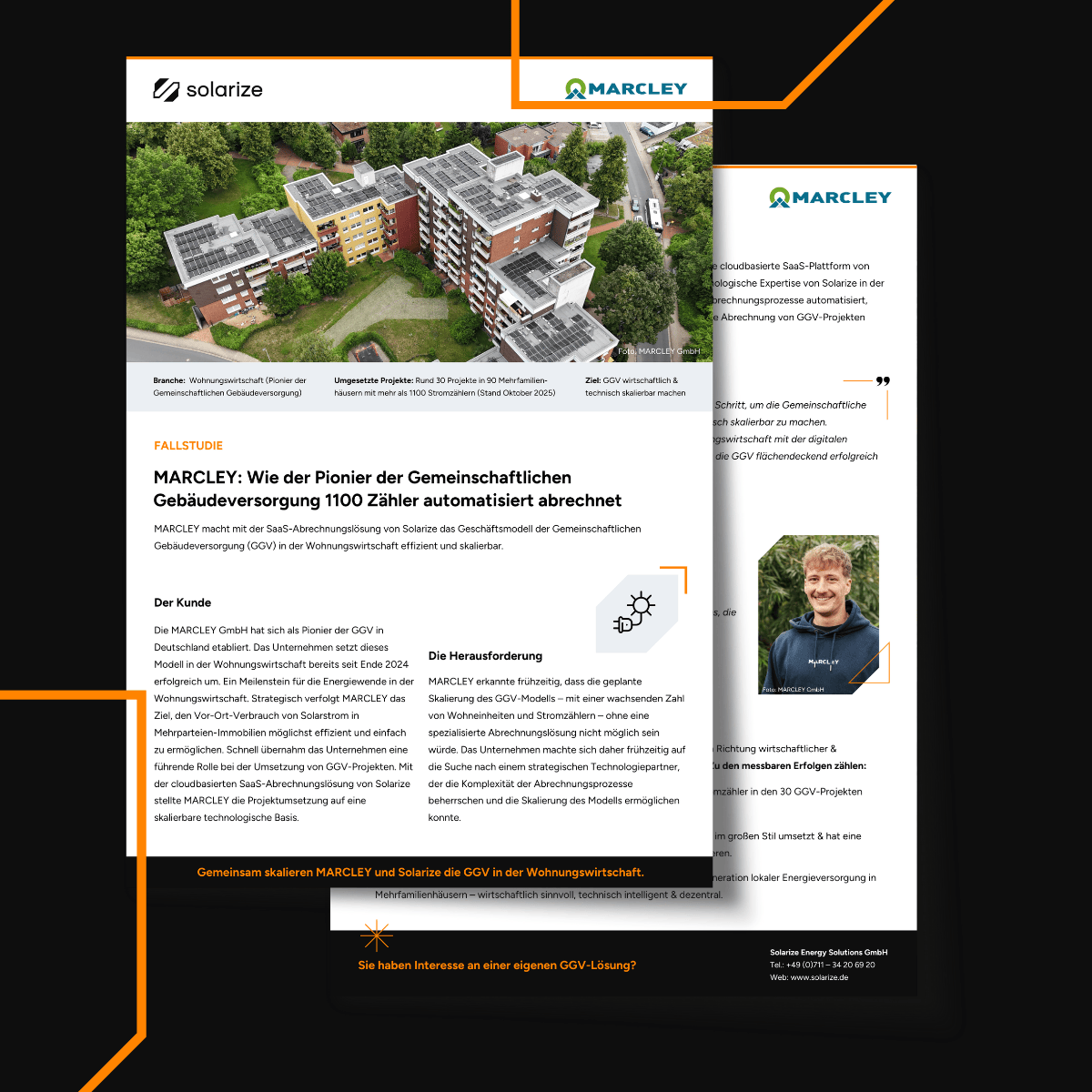 MARCLEY skaliert gemeinsam mit Solarize die GGV (Gemeinschaftliche Gebaeudeversorgung) in der Wohnungswirtschaft