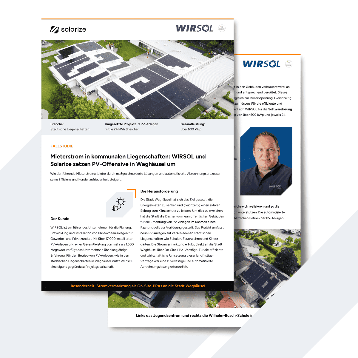 Entdecken Sie, wie WIRSOL gemeinsam mit Solarize die PV-Offensive durch Mieterstrom in kommunalen Liegenschaften in Waghäusel umsetzt!