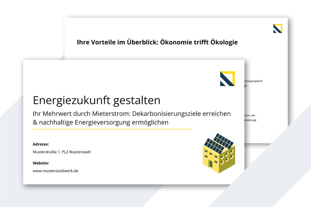 Vertriebspräsentation für Mieterstromanbieter