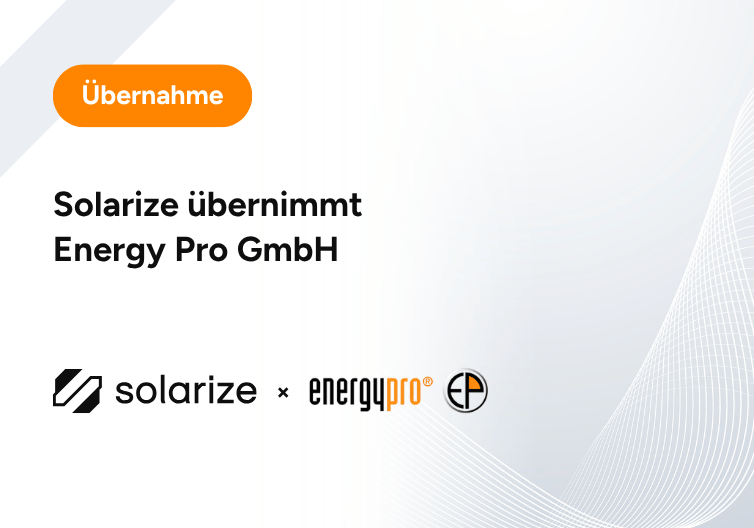 Solarize übernimmt Energy Pro GmbH