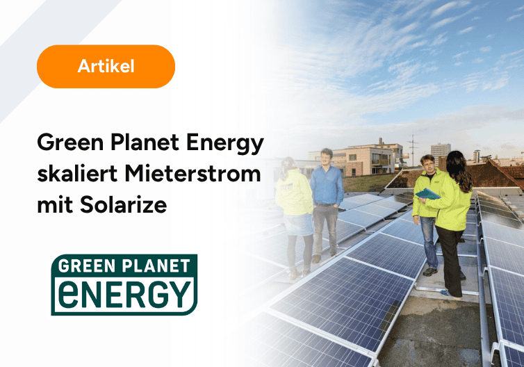 Green Planet Energy skaliert Mieterstrom-Portfolio mit Solarize